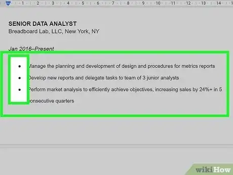 Image titled Make a Resume on Google Docs Step 15