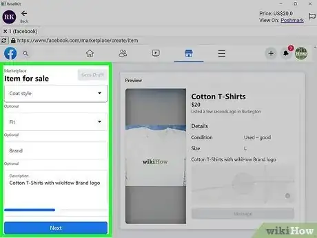 Image titled Post Poshmark Listings to Facebook Marketplace Step 10