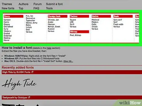 Image titled Download Fonts from Dafont Step 2