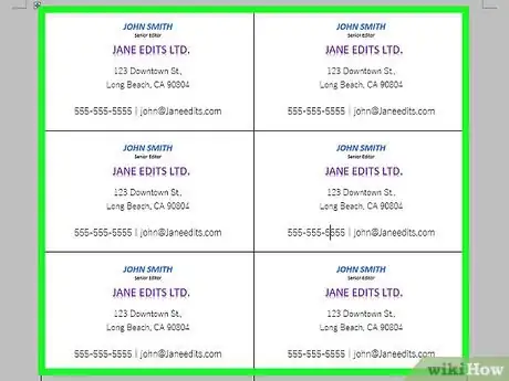 Image titled Make Business Cards in Microsoft Word Step 23