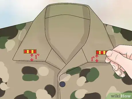 Image titled Properly Align Rank Insignia on Marine Uniforms Step 8