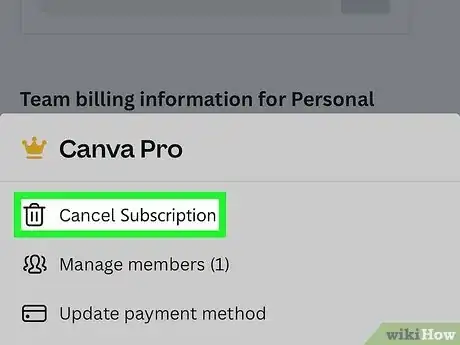 Image titled Cancel Canva Subscription Step 23