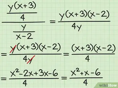 Image titled Divide a Fractional Algebraic Expression by a Fractional Algebraic Expression (Using the Fractional Bar Form) Step 6