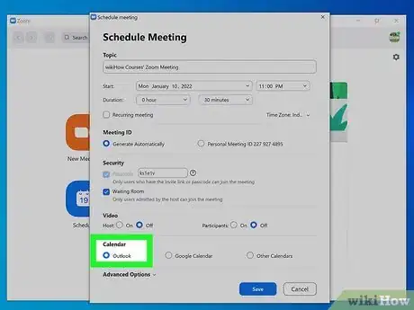 Image titled Schedule a Zoom Meeting in Outlook Step 3