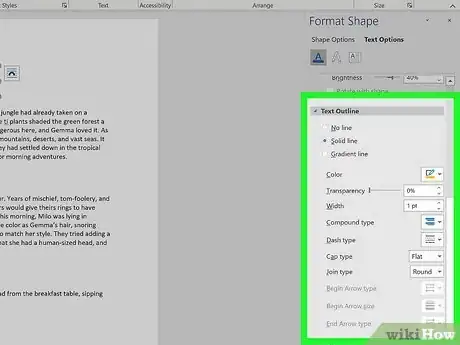 Image titled Make Outline Text in Word Step 16