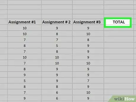 Image titled Create a Gradebook on Microsoft Excel Step 10