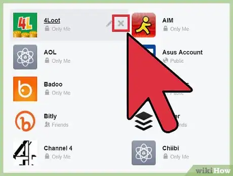 Image titled Remove an Application (Game) off Your Facebook Account Step 8