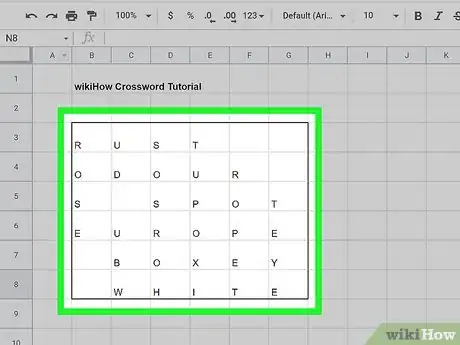 Image titled Make a Crossword Puzzle on Google Docs Step 9