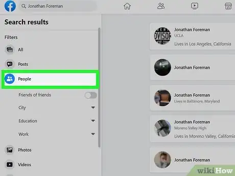 Image titled Search for People on Facebook Step 4