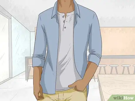 Image titled Wear a Henley Step 1