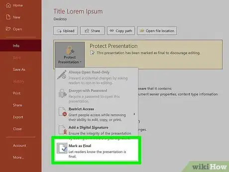 Image titled Unlock a Read Only PowerPoint Step 4