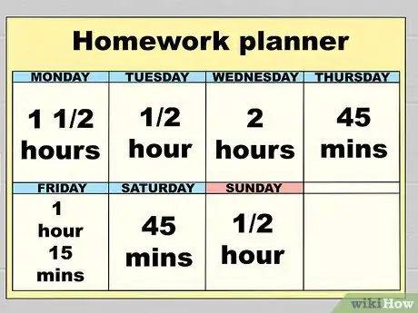 Image titled Plan a Homework Schedule Step 1