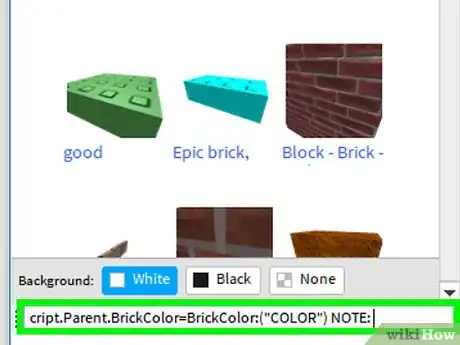 Image titled Change a Brick's Color on Roblox Using a Script Step 6