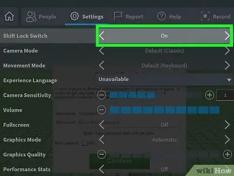 Image titled Shift Lock on Roblox Step 4