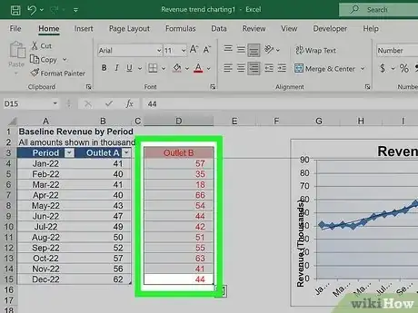 Image titled Add a Second Set of Data to an Excel Graph Step 2