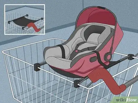 Image titled Put Car Seat in Shopping Cart Step 3