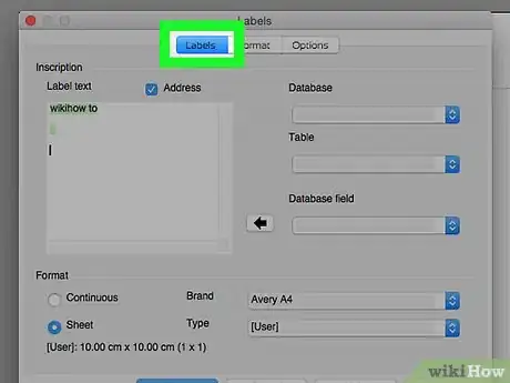 Image titled Print Address Labels Using OpenOffice Step 4