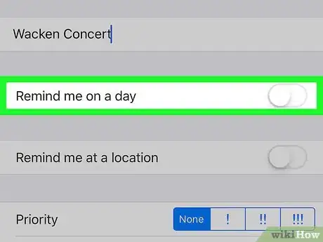Image titled Set a Reminder on an iPhone Step 6