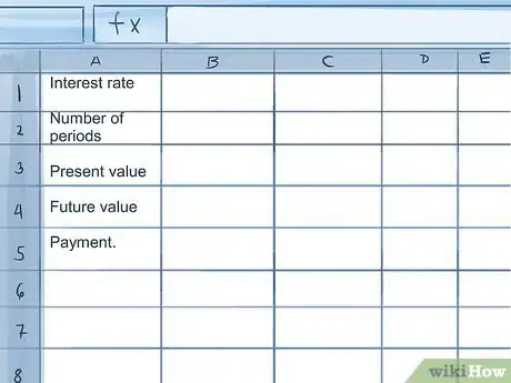 Image titled Calculate Credit Card Payments in Excel Step 2