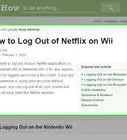 Connect Wii to Netflix