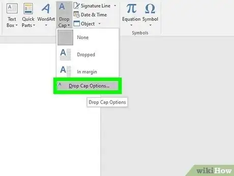Image titled Create a Drop Cap in a Word Document Step 5