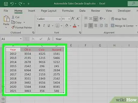 Image titled Graph Multiple Lines in Excel Step 4