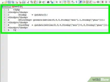 Image titled Create a Calendar in PHP Step 2