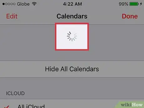 Image titled Manually Refresh Calendar Data on an iPhone Step 9