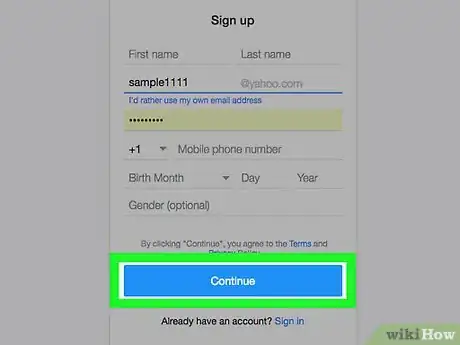 Image titled Set up a Yahoo! Mail Account Step 5