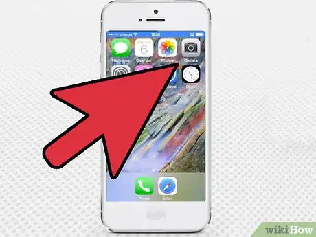 Image titled Set a Timer on the iPhone Camera Step 1