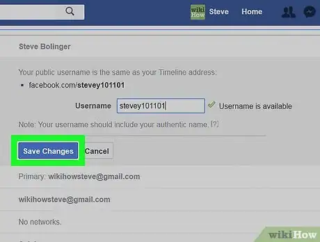 Image titled Change Your Facebook URL Step 13