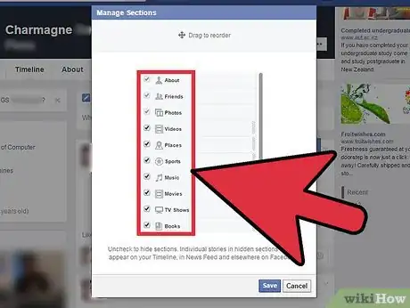 Image titled Edit the Layout of a Facebook Profile Step 5