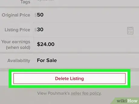 Image titled Delete a Listing on Poshmark on iPhone or iPad Step 6