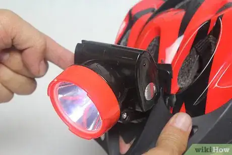 Image titled Mount a LED Headlamp (Miner's Lamp) Light and Rear Blinker on a Bicycle Helmet Step 8