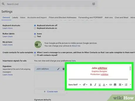 Image titled Create an HTML Signature for Gmail Step 12