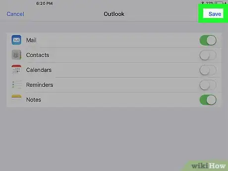 Image titled Sync a Hotmail Account on an iPad Step 11