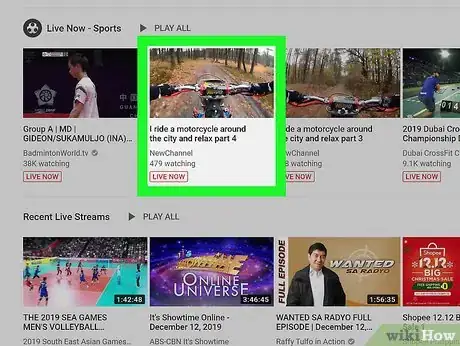 Image titled Find Live Streams on YouTube Step 10