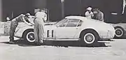 The low front profile shows the eventual shape of the production 250 GTO, while the rear still resembles a 250 GT SWB
