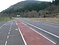 A66 at Bassenthwaite Lake in Cumbria, looking east