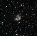 Vela ring galaxy, and a bright star known as HD 88170.