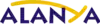 The word Alanya in blue text except for the letter Y which is elongated and in yellow.