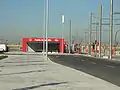 The tram station