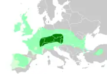Image 25The spread of archaeological cultures associated with the Celts in Europe: .mw-parser-output .legend{page-break-inside:avoid;break-inside:avoid-column}.mw-parser-output .legend-color{display:inline-block;min-width:1.25em;height:1.25em;line-height:1.25;margin:1px 0;text-align:center;border:1px solid black;background-color:transparent;color:black}.mw-parser-output .legend-text{}&nbsp;&nbsp;core Hallstatt territory, by the 6th century BC.mw-parser-output .legend{page-break-inside:avoid;break-inside:avoid-column}.mw-parser-output .legend-color{display:inline-block;min-width:1.25em;height:1.25em;line-height:1.25;margin:1px 0;text-align:center;border:1px solid black;background-color:transparent;color:black}.mw-parser-output .legend-text{}&nbsp;&nbsp;maximal Celtic expansion, by the 3rd century BC.mw-parser-output .legend{page-break-inside:avoid;break-inside:avoid-column}.mw-parser-output .legend-color{display:inline-block;min-width:1.25em;height:1.25em;line-height:1.25;margin:1px 0;text-align:center;border:1px solid black;background-color:transparent;color:black}.mw-parser-output .legend-text{}&nbsp;&nbsp;Lusitanian and Vettones' area where Celtic presence has been proposed by Koch and Cunliffe (from History of Slovakia)