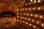 Teatro Colón, a highly decorative, horseshoe theatre