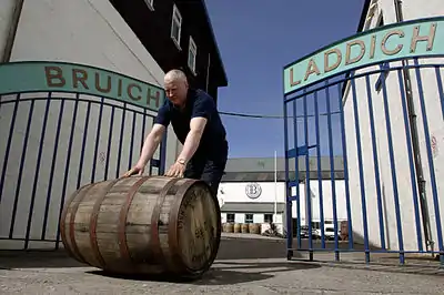 Image 1The Bruichladdich distillery is a distillery on the Rhinns of the isle of Islay in Scotland. The distillery produces mainly single malt Scotch whisky, but has also offered artisanal gin.Photo credit: Bdcl1881