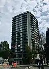 Street view of the hotel DoubleTree by Hilton.