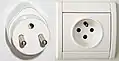 Type E (French) CEE&nbsp;7/6 plug & CEE&nbsp;7/5 socket, 16A