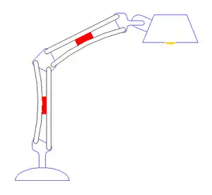 Friction rubber arm