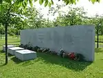 Memorial with the names of the victims.