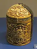 Ivory pyxis from Cordoba, Spain, 10th Century AD, Victoria and Albert Museum